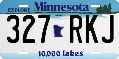 MN license plate 327RKJ