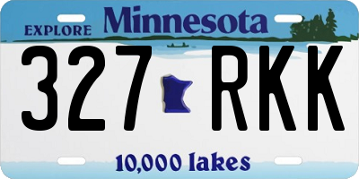 MN license plate 327RKK
