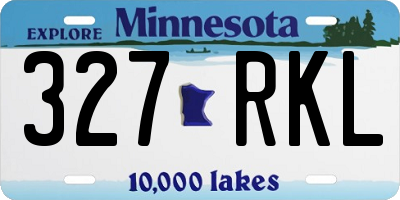 MN license plate 327RKL