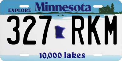 MN license plate 327RKM