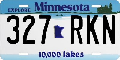 MN license plate 327RKN