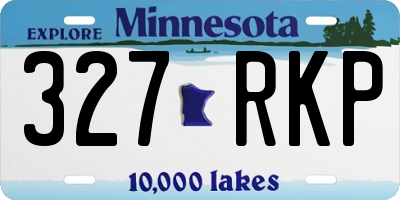 MN license plate 327RKP
