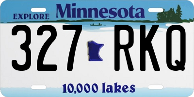 MN license plate 327RKQ