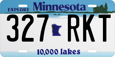 MN license plate 327RKT
