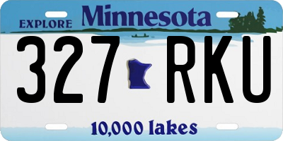 MN license plate 327RKU