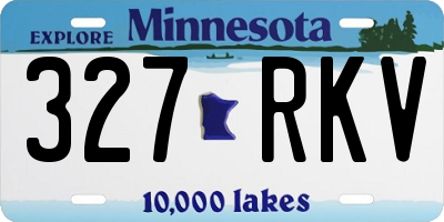 MN license plate 327RKV