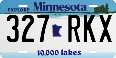 MN license plate 327RKX