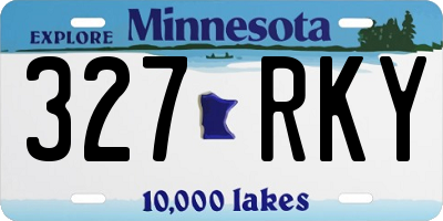 MN license plate 327RKY