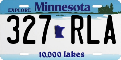 MN license plate 327RLA