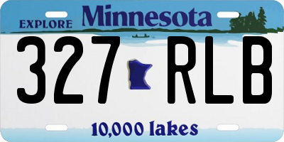 MN license plate 327RLB
