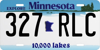 MN license plate 327RLC