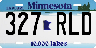 MN license plate 327RLD
