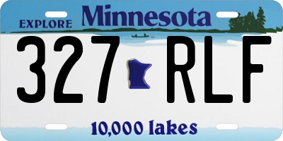 MN license plate 327RLF