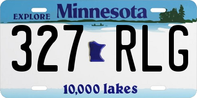 MN license plate 327RLG
