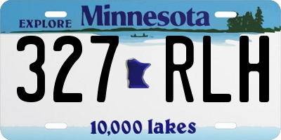 MN license plate 327RLH