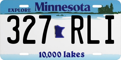 MN license plate 327RLI