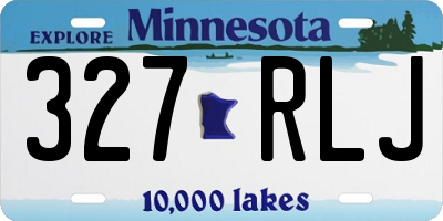 MN license plate 327RLJ