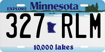 MN license plate 327RLM