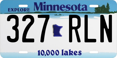 MN license plate 327RLN