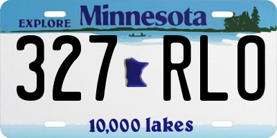 MN license plate 327RLO