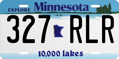 MN license plate 327RLR