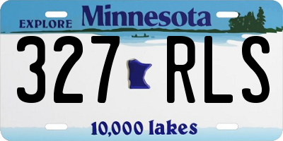 MN license plate 327RLS