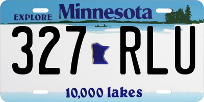 MN license plate 327RLU