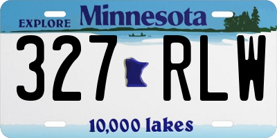MN license plate 327RLW