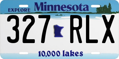 MN license plate 327RLX