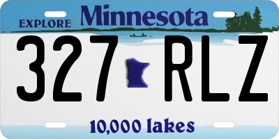 MN license plate 327RLZ