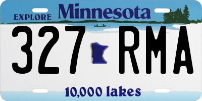 MN license plate 327RMA