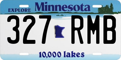 MN license plate 327RMB