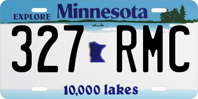 MN license plate 327RMC