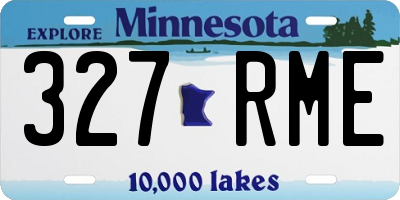 MN license plate 327RME