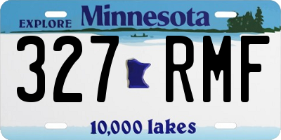 MN license plate 327RMF