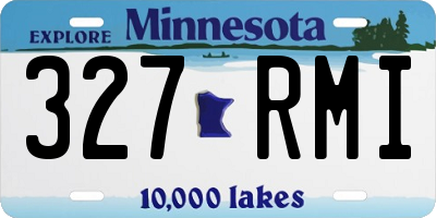 MN license plate 327RMI