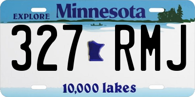 MN license plate 327RMJ