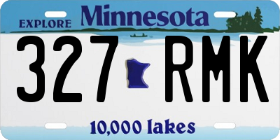 MN license plate 327RMK