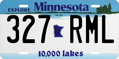 MN license plate 327RML