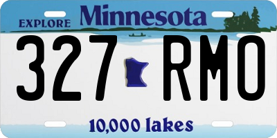 MN license plate 327RMO