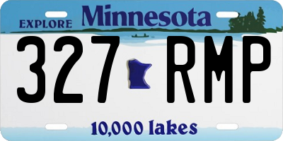 MN license plate 327RMP
