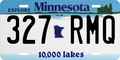 MN license plate 327RMQ