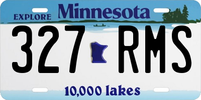 MN license plate 327RMS
