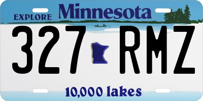 MN license plate 327RMZ