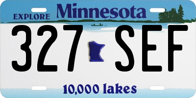 MN license plate 327SEF