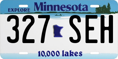 MN license plate 327SEH