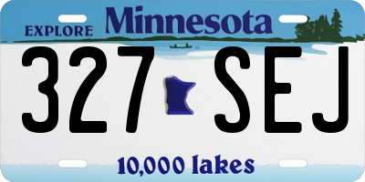 MN license plate 327SEJ
