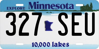 MN license plate 327SEU