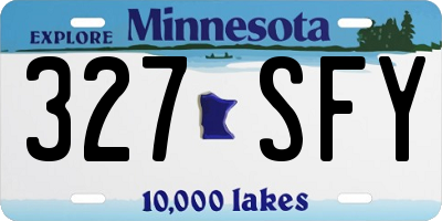 MN license plate 327SFY