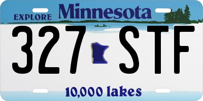MN license plate 327STF